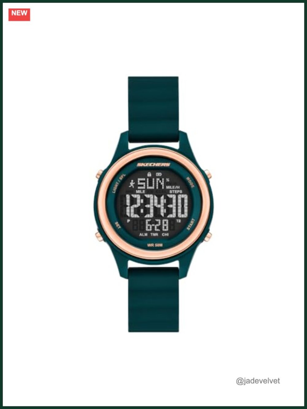 Digital Pedometer Watch with Silicone Band, Scratch Resistant, Water Resistant,